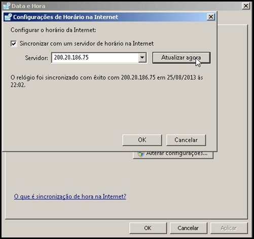 SINCRONIZANDO O HOR&Aacute;RIO DO WINDOWS