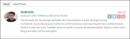 Adicionar uma caixa de identifica&ccedil;&atilde;o do autor no WordPress