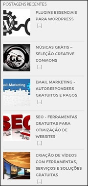 COMO INSERIR POSTS RECENTES NA SIDEBAR