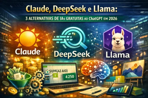 Claude, DeepSeek e Llama: 3 Alternativas de IAs Gratuitas ao ChatGPT em 2026