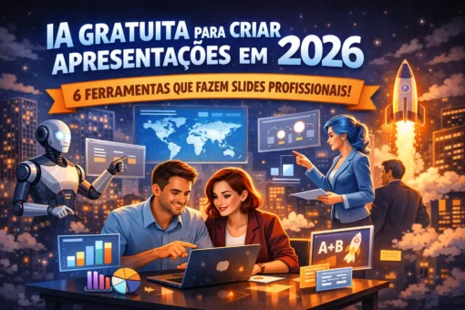 IA Gratuita para Criar Apresentações em 2026: 6 Ferramentas que Fazem Slides Profissionais