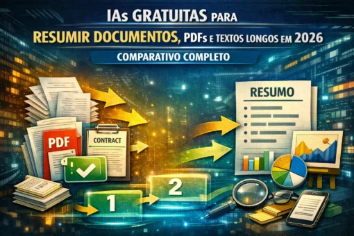 IAs Gratuitas para Resumir Documentos, PDFs e Textos Longos em 2026: Comparativo Completo
