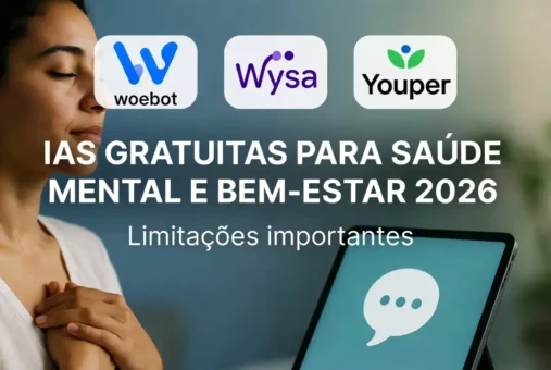 IAs Gratuitas para Saúde Mental e Bem-Estar em 2026 – Limitações importantes das ferramentas de IA