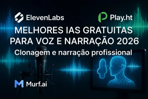 Melhores IAs Gratuitas para Voz, Narração e Clonagem de Voz em 2026 – Comparativo de ferramentas de text-to-speech