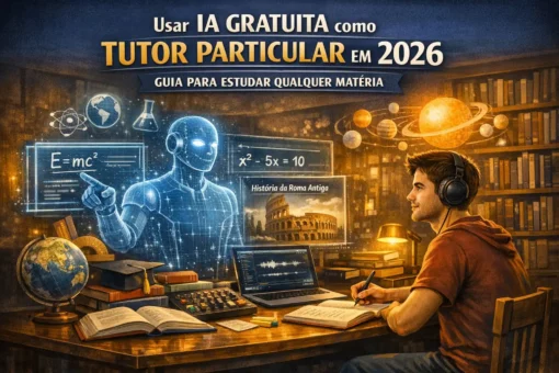 Usar IA Gratuita como Tutor Particular em 2026: Guia para Estudar Qualquer Matéria