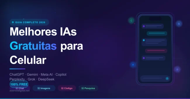 Melhores IAs Gratuitas para Celular em 2026