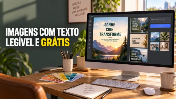 IA grátis para criar imagens com texto legível