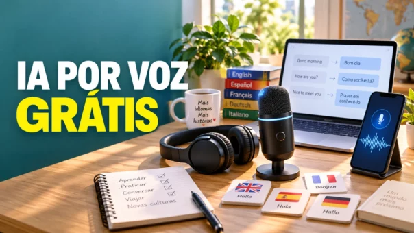 IA por voz grátis para estudar, traduzir e praticar idiomas